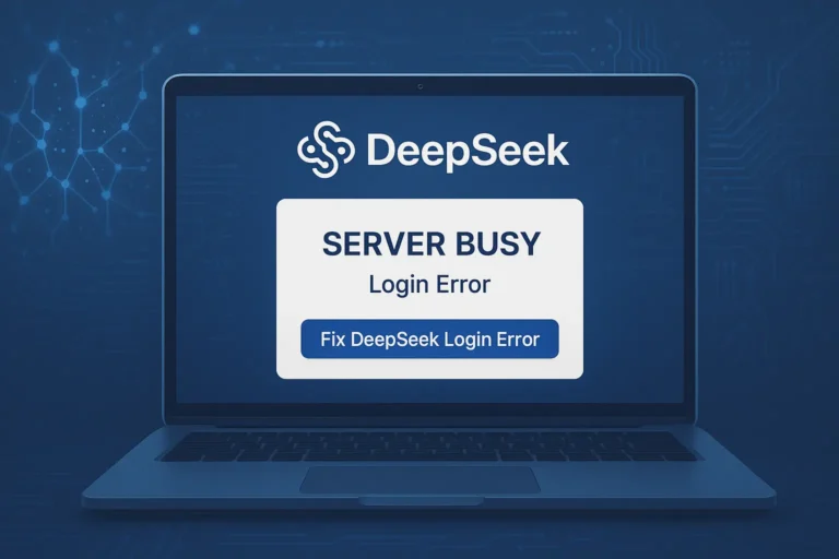 deepseek login error | server busy